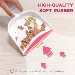 Bezem Stofpan Set - Mini Veegset - Bureau Schoonmaken - Ergonomische Handgreep - 3 Stuks - Grijs — thumbnail 3