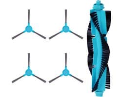 Reserveonderdelen Set - Robotstofzuiger Accessoires - Stofzuiger Onderhoud - Uitstekende Prestaties - 1 Centrale 4 Zijborstels - Wit