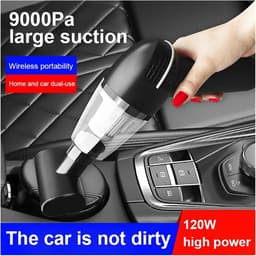 Draadloze Autostofzuiger - Mini Stofzuiger - Auto en Thuis - 9000Pa Zuigkracht - 120W Vermogen - Zwart — thumbnail 2