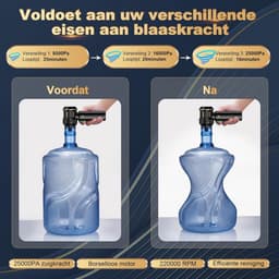 Draadloze Handstofzuiger - Mini Stofzuiger - Auto en Huis - 4-in-1 Blazen Zuigen - 6000mAh Batterij - Zwart — thumbnail 2