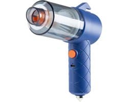 Draadloze Handstofzuiger - Compacte Stofzuiger - Auto Interieur Reinigen - Zuig en Blaasfunctie - 10 Minuten Gebruik - Blauw Oranje