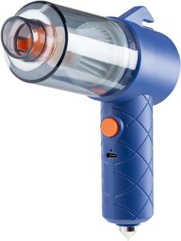 Draadloze Handstofzuiger - Compacte Stofzuiger - Auto Interieur Reinigen - Zuig en Blaasfunctie - 10 Minuten Gebruik - Blauw Oranje — thumbnail 1