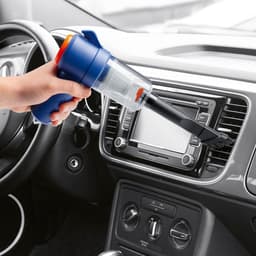 Draadloze Handstofzuiger - Compacte Stofzuiger - Auto Interieur Reinigen - Zuig en Blaasfunctie - 10 Minuten Gebruik - Blauw Oranje — thumbnail 2