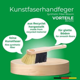 4x Handveger Hout met Fijne Kunstborstels voor Stof en Kruimels — thumbnail 4