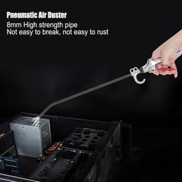 Pneumatische Luchtstofzuiger - Stofblazer Tool - Efficiënt Reinigen - Hoge Sterkte Pijp - 50 cm Bereik - Zilver — thumbnail 2