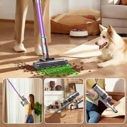 Draadloze 4-in-1 Steelstofzuiger met LED-display en Anti-Viltborstel — thumbnail 2