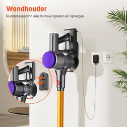 Elekiatech Steelstofzuiger- 46000Pa - 50 Minuten Gebruikstijd - 8 Kegel Filtersysteem Steelstofzuiger Draadloos - 1,5 L Stofbak - 2200 mAh Accu - voor Tapijten en Harde Vloere - Gold — thumbnail 4