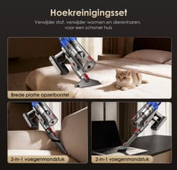 Elekiatech - Steelstofzuiger Draadloos - 65000Pa - 70 Min Gebruikstijd - 8-in-1 Filtersysteem - Blauw — thumbnail 2