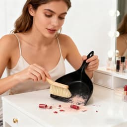 Stoffer en blikset - Kruimelverzamelaar - Snel opruimen - Ergonomisch houten handvat - Compact ontwerp - Niet gespecificeerd — thumbnail 3