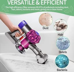 Accessoires voor de draadloze handstofzuigers Geschikt voor Dyson V7 en V8: Filters (2 voorfilters + 2 nafilters + 1 reinigingsborstel) — thumbnail 4