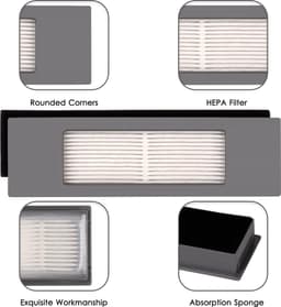 (5 stuks) HEPA-filter voor robotstofzuiger Ecovacs DEEBOT OZMO 920 950 T8 AIVI Max T9 T5 N5 N7 N8+ N8 Pro Plus DX55 DX93 DJ65, robotstofzuigerfilterset, vervangende onderdelen 5 filters — thumbnail 5