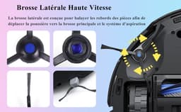 Accessoireset geschikt voor Ecovacs Deebot T50 Pro Omni-stofzuiger - 1 hoofdborstel, 4 HEPA-filters, 6 zakken, 4 zijborstels — thumbnail 3
