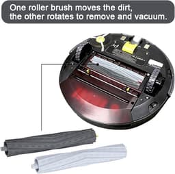 Rubberen borstelset geschikt voor iRobot 800 en 900 serie robotstofzuigers, vervangende rolborstel voor Roomba 850 860 861 866 870 880 890 960 980 — thumbnail 5