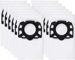 12-pack KFI 487 filterzakken, stofzuigerzakaccessoires, geschikt voor Karcher MV4/WD4/KWD4/KNT4/WD5/MV5/KWD5/WD6/MV6/WD 4.200/WD 5.800/SE 5.100/SE 6.100, 2.863-006.0