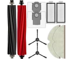(10 stuks) Q5 Pro reserveonderdelen gescht voor Roborock Q5 Pro/Q5 Pro+/ Q8 Max/ Q8 Max+ robotstofzuiger, 2 borstelrollen, 2 HEPA-filters, 2 zijborstels, 2 stofzakken, 2 dweilpads, accessoireset