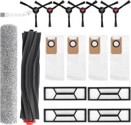 17 STKS Accessoires Kit gescht voor eufy Omni S1 Pro/Omni S1 Robot Stofzuiger, Vervangende Onderdelen Hoofdborstel, Rolling Mop, Zijborstel, Wasbaar Filter, Stofzak — thumbnail 1