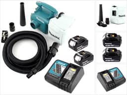 Makita DVC 350 RF snoerloze stofzuiger 18V + 2x oplaadbare accu 3.0Ah + lader — thumbnail 1