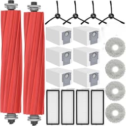 Accessoires voor vegers - Accessoireset - Compatibel met accessoires voor de Roborock Qrevo S/P10 pro/Qrevo Plus vegers - Inclusief 2 hoofdborstels, 6 stofzakken, 4 dweilen, 4 filters en 4 zwarte zijborstels — thumbnail 1