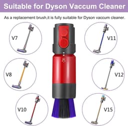 Geschikt voor Traceless stofborstel, anti-kras stofborstel voor Dyson V15 V12 V11 V10 V8 V7 stofzuiger stofborstelkop vervangende accessoire — thumbnail 3
