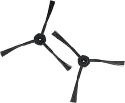 2 x vervangende zijborstel, Geschikt voor Medion MD18500, MD18501 robotstofzuiger, reinigingsborstelset, zwart — thumbnail 1