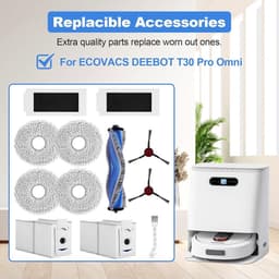 Allecto Plus - 12-delige reserveaccessoireset voor robotstofzuiger - Zijborstels, hoofdborstel, reinigingsdoeken, stofzakken, filters, borstel — thumbnail 2