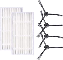 2 filters en 4 zijborstels, accessoire vervanging Geschikt voor Robot Medion E32 (MD 18510), E32 SW (MD 18503), MD16192, MD18500, MD18501, MD18600 — thumbnail 1
