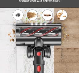 Staza - Steelstofzuiger draadloos 200Watt met 4 verschillende opzetstukken (draadloze stofzuiger) - Snoerloos - Zonder zak - Op accu - Met Kruimelzuiger — thumbnail 3
