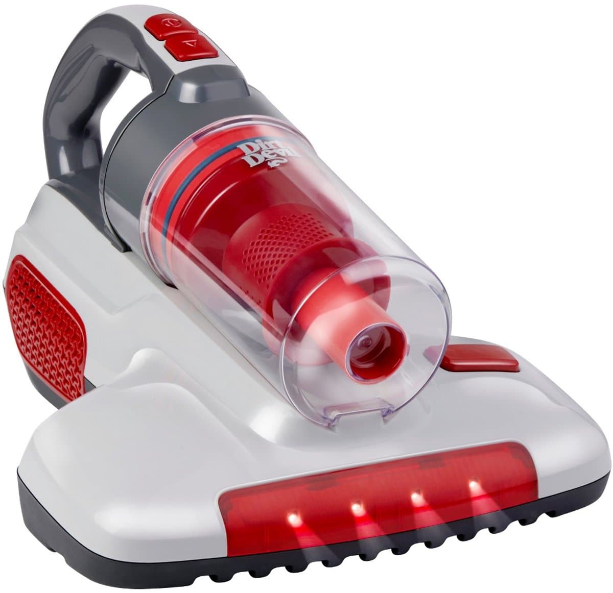 Dirt Devil UV-Zuiger met UV-Lamp voor Bed en Bank - Stofzuiger Zonder Zak - Huisstofmijt Stofzuiger - Matras Stofzuiger - 400W Handzuiger met HEPA-Filter en 4,5m Snoer - Rood/Wit/Grijs — afbeelding 1