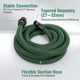 Casalora® Stofafzuigslang van 5 m voor Festool CT 26/36/48, CT 15/25, CT Mini en CT MIDI vanaf 2019 – EVA-zuigslang — thumbnail 3