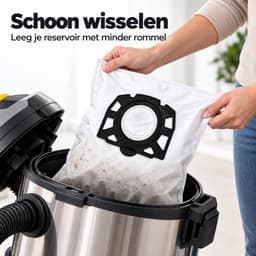 Montzys® Stofzuigerzakken Geschikt voor Kärcher WD3 & WD2 Plus - 10 Stuks - Stofzuiger Zakken - Geschikt voor Karcher Nat- en Droogzuiger — thumbnail 2