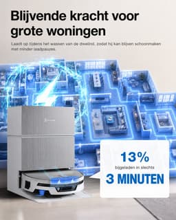Ecovacs Deebot X12S Pro Omni - Robotstofzuiger Met Dweilfunctie - 27.000 Pa - 63°C Warm Water - Omni Station - AIVI 3D 4.0 - Wit — thumbnail 5