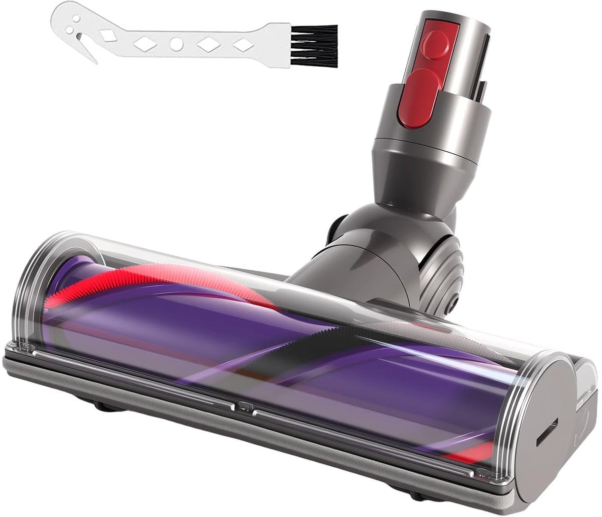 Borstel compatibel met Dyson V7 V8 V10 V11 V15 Gen5 met rubberen wielen voor laagpolige tapijten en harde vloeren — afbeelding 1