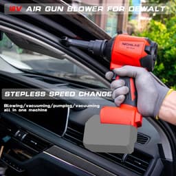 Draadloze Luchtstofzuiger - Bladblazer Reiniger - Stofvrij Maken - Borstelloze Motor - 80000 RPM - Zwart — thumbnail 5
