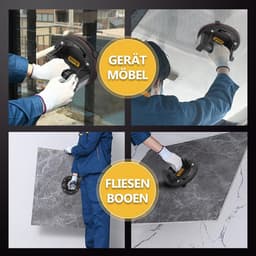 Elektrische Glaslifter - Zuignap Lift - Zware Materialen Verplaatsen - Automatische Start/Stop - Max 300 kg - Zwart — thumbnail 3