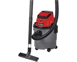 Einhell Accu Nat-/Droogzuiger TC-VC 18/15 Li Solo - Power X-Change - 18 V/Li-Ion - 15 L - 80 mbar - Slanglengte/-diameter: 1.5 m/36 mm - 72 dB - Blaasfunctie - Incl. 10-delige Accessoireset - Excl. accu en lader