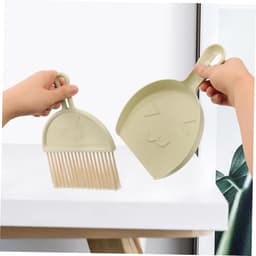 Handveger set - Bureaubezem stoffer - Bureau reinigen - Ruimtebesparend ontwerp - 86 gram - Groen — thumbnail 4