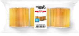 3x Filters geschikt voor KÄRCHER WD1, WD2, WD3, MV2 en MV3 stofzuigers - F6 Klasse Cilinder filter / Lamellenfilter ontworpen en geschikt voor Karcher stofzuigers — thumbnail 2