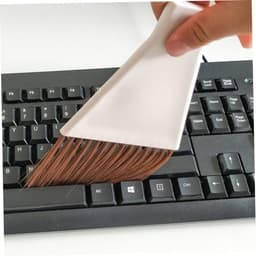 Mini Schoonmaakset - Kleine Bezem Stoffer - Bureau Schoonmaken - Compact Ontwerp - 17 x 15 x 5 cm - Beige — thumbnail 5
