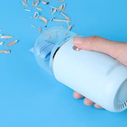 Mini Desktop Cleaner - Kruimel Machine - Bureau Reinigen - Sterke Zuigkracht - 60x60x155mm - Geel — thumbnail 3