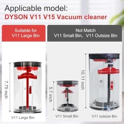 PromoHome Transparante stofopvangbak voor Dyson V11/V15 stofreservoir, stofzuigeraccessoire, reserveonderdeel — thumbnail 5