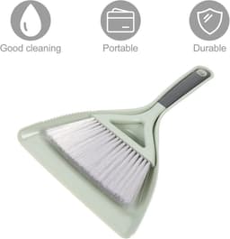 Bezem en schep - Reinigingsset - Bureau schoonmaken - Compact en lichtgewicht - 31 cm - Groen — thumbnail 5