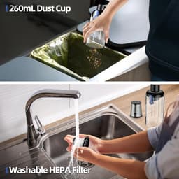 Thijox - Draadloze 2-in-1 Autostofzuiger met 18000 Pa Suction Power, Borstelloze Motor, 130W, Lichtgewicht 635g, 7800mAh Accu, Accessoires voor Auto e — thumbnail 3