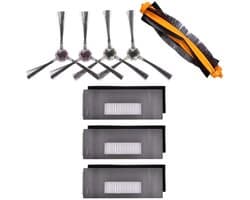 Dailygoods- Borstelvervangingsset Perfecte accessoires - Hoofdborstel - Zijborstels - Filters - ECOVACS DEEBOT 900/901 - Sterk materiaal - Stofzuigeraccessoires