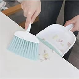 Mini bezem veger - Kruimelset - Snel opruimen - Zachte borstelharen - Compact formaat - Groen — thumbnail 4
