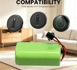 ANTIEE Vacuum Cleaner Batterie pour Vactidy T6, T7, T8 Robots avec Aspirators,PN:Vactidy Ls001-02 10.8V 2600mAh/28.08wh - ShopVlot — thumbnail 3