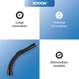 SQOON® Serviceset geschikt voor Miele C1, C2, C3, Guard & Boost series - Gelijk aan model: 10275580 / 9442601 / 5269091 - Vervanging voor zuigbuis en pistoolgreep met klikvergrendeling — thumbnail 4