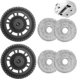 4 Dweildoeken met 2 Reservehouder - Geschikt voor Dreame X30 Serie/ S10 Pro Ultra/ L10s Ultra Gen2/ X40 Ultra Robotstofzuiger - Reserveonderdelen - dweilpads - dweilpads dreame — thumbnail 1