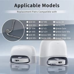 Vijf zijborstelaccessoires Geschikt voor de Roborock Qrevo Curv/Q10 S5/Q10 X5/Q7 M5/Q7 L5 robotstofzuigers. — thumbnail 2