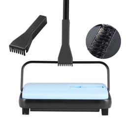 Tapijtveger - Handmatige Vloerveger - Stofreservoir 300 ml - Veegbreedte 17 cm - Voor tapijten, dierenharen en stof - Blauw — thumbnail 2