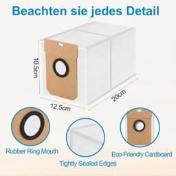 10 stuks stofzuigerzakken - geschikt voor Conga 11090 Cecotec & Haier H11 - JH68U1 & VIOMI Alpha 3 Pro - voor robotstofzuigers — thumbnail 2